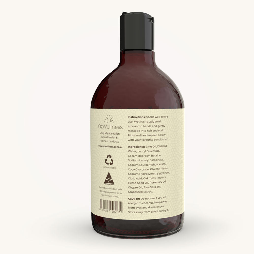 OzWellness Emu Oil Shampoo 500ml - 100% Australian